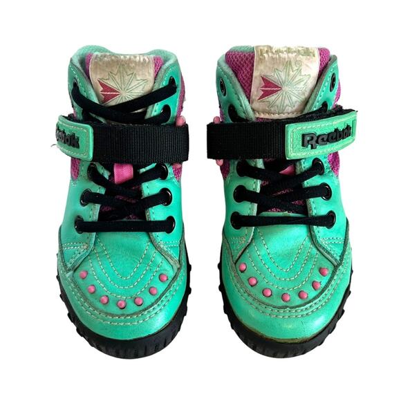 Reebok Vintage Sneaker RAD Skateboard BMX Green 80s Kids Size US 8.5 Rare Retro - Picture 4 of 15